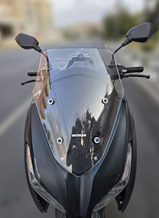 MOTOCAM Arora Max PRO Siperlik Ön Cam 2023-2025 Model 44cm Şeffaf Renkli 4mm SPOR CAM