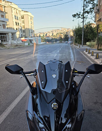 MOTOCAM Sym Maxsym TL 500-508 Siperlik Ön Cam 2022-2025 Model 65cm Şeffaf Renkli 4mm