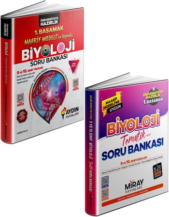 Aydın + Miray 2027 Tyt Maarif Biyoloji Soru Bankası Seti Kitap