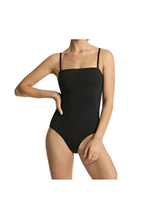 Siyah Straplez Toparlayıcı Mayo İp Askılı