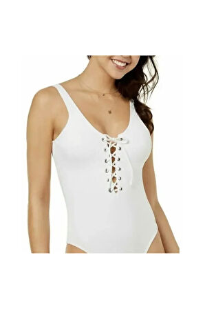 Beyaz Kuşgözlü Regular Mayo derin sırt dekolteli