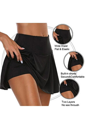 Kadın etekli şort mayo alt giyim yüksel bel