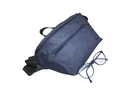 Mebes Kot Denim  Denim Bel Çantası Kadın Erkek Kullanımına uygun Lacivert  Renk Çntbelktlcvrt001 