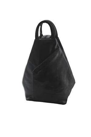 MEBES Kadın Lacivert Hakiki Deri Omuz Sırt Çantası Vzdlcvrt001