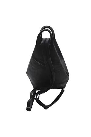 MEBES Kadın Lacivert Hakiki Deri Omuz Sırt Çantası Vzdlcvrt001