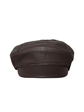 Kasket Şapka Hakiki Deri Erkek Açık Kahverengi HakikiDeriAçıkKahverengiKasket1