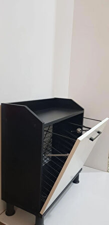 kirli çamaşır sepetli banyo dolabı 