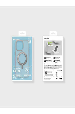 IPHONE 15 PRO Momax ROLLER Seri 360 ° döner Standlı Magsafe Kılıf