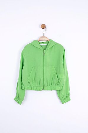 Miniğimin cicileri kapüşonlu hırka ve şort kız çocuk 2 li takım  