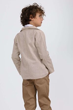 Miniğimin cicileri  1-4 yaş Polo desen papyonlu  ceketli 3 lü çocuk takım