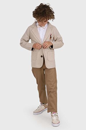 Miniğimin cicileri  1-4 yaş Polo desen papyonlu  ceketli 3 lü çocuk takım