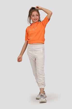 Miniğimin cicileri 7-14 yaş beautiful jogger pantolon ve kapüşonlu crop