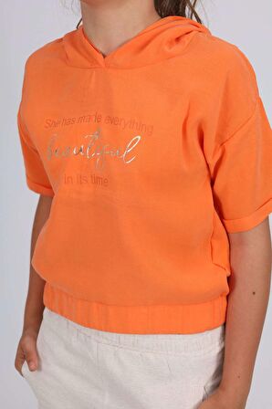 Miniğimin cicileri 7-14 yaş beautiful jogger pantolon ve kapüşonlu crop