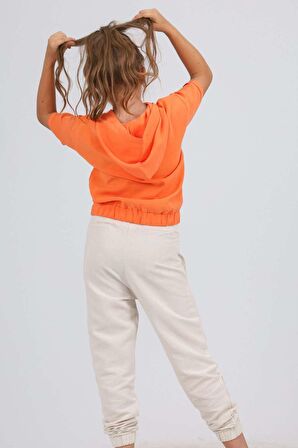 Miniğimin cicileri 7-14 yaş beautiful jogger pantolon ve kapüşonlu crop