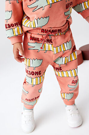 Miniğimin cicileri  Timsah baskılı Unisex jogger takım