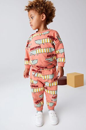 Miniğimin cicileri  Timsah baskılı Unisex jogger takım