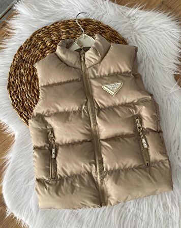 Miniğimin Cicileri Unisex  Paris Şişme Yelek - Bej