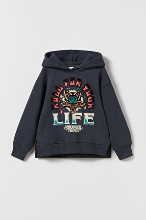 Miniğimin Cicileri Stranger Life Unisex Çocuk Sweat - Lacivert