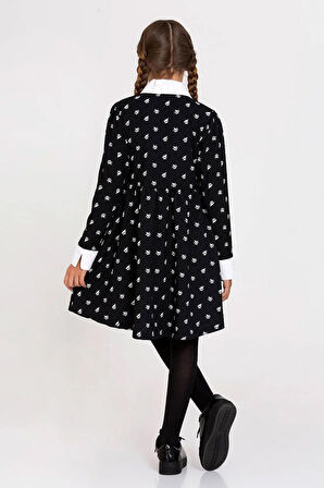 Miniğimin Cicileri  Bürümcük Kız Çocuk Yakalı Elbise