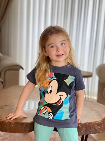 Miniğimin Cicileri Minnie Garni Fitilli Kapri Takım - Yesil