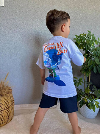 Snc Thruck Act1 Yazlık 2 li Erkek Çocuk  Takım - Beyaz-Lacivert