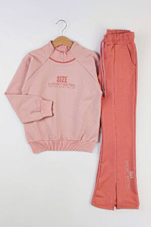 Miniğimin Cicileri Size Balıkçı Yaka Spor Kız Çocuk Takım - Somon