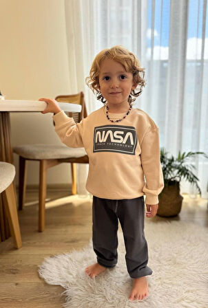 Miniğimin Cicileri Nasa Baskılı 2 li Takım - Antrasit