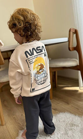 Miniğimin Cicileri Nasa Baskılı 2 li Takım - Antrasit