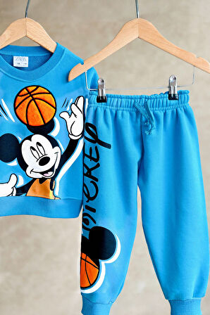 Miniğimin Cicileri Mcky Basketbol Dokulu Erkek Çocuk Takım - Mavi