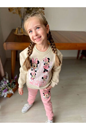 Miniğimin Cicileri Mnn Kare Baskılı Kışlık 2 li Takım - Pembe