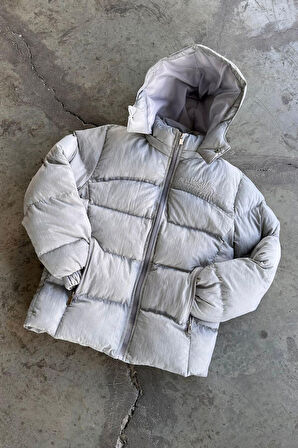 Miniğimin Cicileri The Kapüşonlu Erkek Çocuk Şişme Mont - Gri