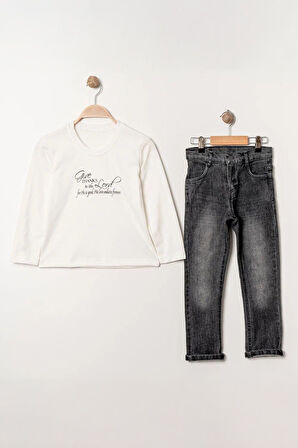 Miniğimin Cicileri Kapitone Montlu Erkek Çocuk 3 Lü Takım - Bej