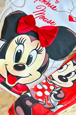 Miniğimin Cicileri Mnn ms  Fiyonk Detaylı Kız Çocuk Taytlı Takım - Kırmızı