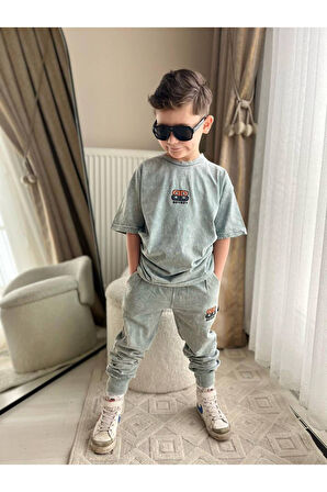 Miniğimin Cicileri Yıkamalı Bb Baskılı Erkek Çocuk 2 li  Takım - Gri