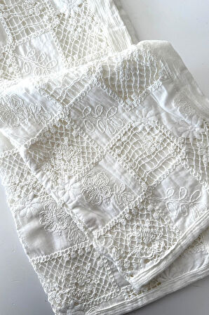 Miniğimin Cicileri Dantel Detaylı Kız Çocuk Pantolon - Beyaz