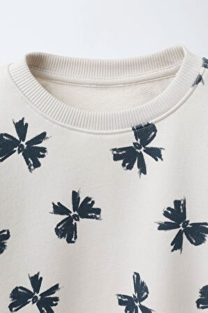 Miniğimin Cicileri Fiyonk Baskılı Kız Çocuk Takım - Beyaz