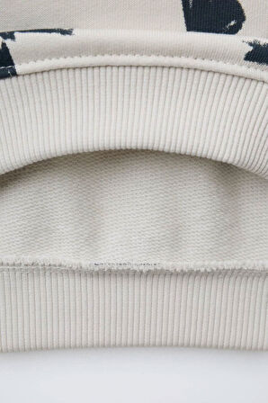 Miniğimin Cicileri Fiyonk Baskılı Kız Çocuk Takım - Beyaz