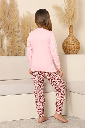 Miniğimin Cicileri Always Leopar Baskılı Kız Çocuk Pijama Takımı - Pembe