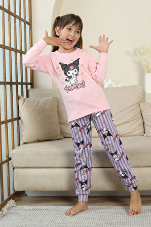 Miniğimin Cicileri Krm Baskılı Kız Çocuk Pijama Takımı - Pembe