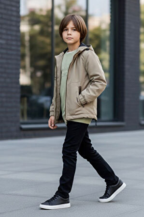 Miniğimin Cicileri Fermuarlı Kapüşonlu Erkek Çocuk Kışlık 3’lü Kombin - Yeşil