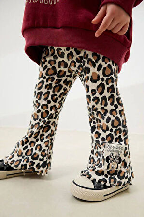 Miniğimin Cicileri Mnn Leopar Taytlı Kız Çocuk 2 li Takım - Bordo