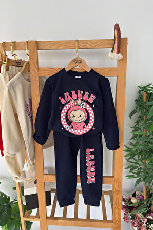Miniğimin Cicileri Lbb Çerçeve Baskılı Kız Çocuk 2 li Takım - Lacivert