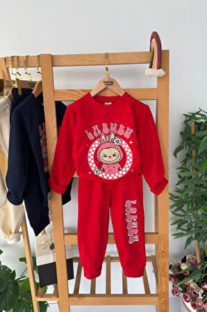 Miniğimin Cicileri Lbb Çerçeve Baskılı Kız Çocuk 2 li Takım - Kırmızı