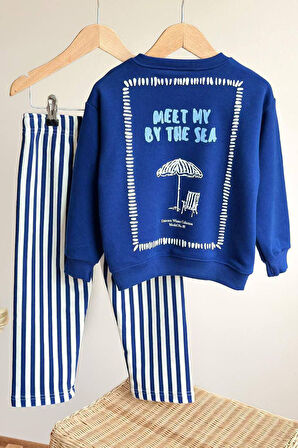 Miniğimin Cicileri Meet Sea Baskılı Erkek Çocuk 2 li Takım - Mavi