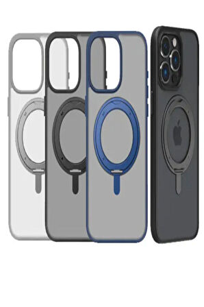 IPHONE 15 PRO Momax ROLLER Seri  360 ° döner Standlı Magsafe Kılıf