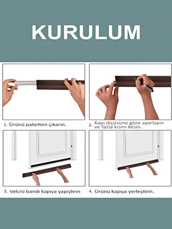1 Adet Bej Renk 90 Cm Kapı Altı Rüzgarlık Rüzgar Hava Önleyici Yalıtım Süngeri