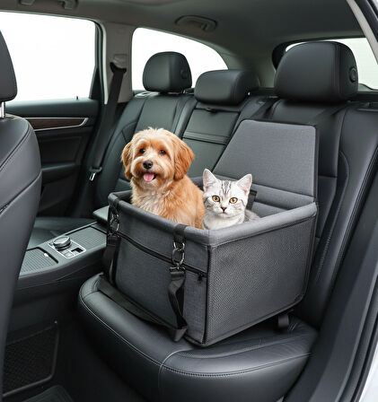 Evcil Hayvan Araba Koltuğu Katlanabilir Nefes Alabilir El ile Motorla Taşınabilir Kedi Köpek Koltuğu