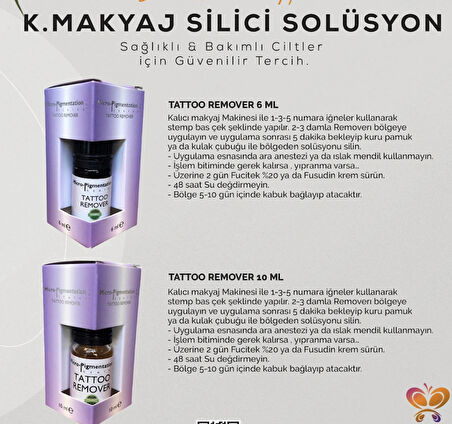 Tatto-Remover/ Kalıcı Kaş Silici/ Dövme Silici 6ml