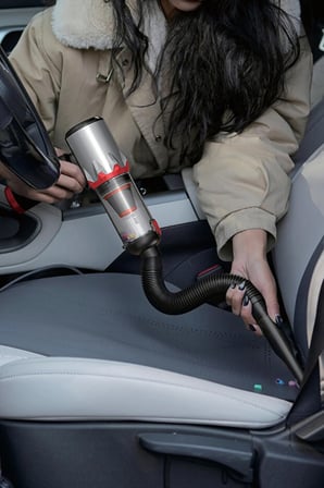Tastech Matt MCV22 Şarjlı Araç Süpürgesi Kırmızı 22.000PA Güçlü Vakumlu Mini El Süpürgesi Type-C Şarjlı 220W