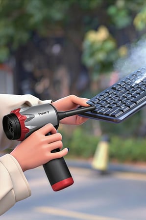 Tastech Matt MCV22 Şarjlı Araç Süpürgesi Kırmızı 22.000PA Güçlü Vakumlu Mini El Süpürgesi Type-C Şarjlı 220W